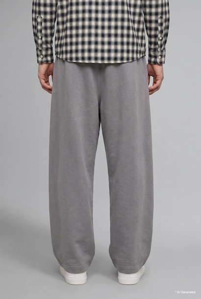 Barrel Fit Pleated Trousers