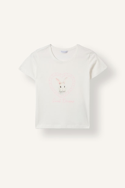 2'li Pijama Takımı Baskılı Şortlu Kız Çocuk