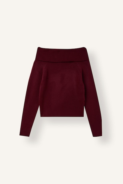 Slim Fit Off-Shoulder Sweater