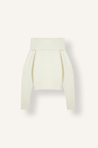 Pull slim à épaules dénudées