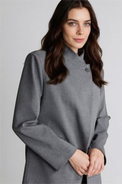 Regular Fıt Dik Yaka Blazer Ceket