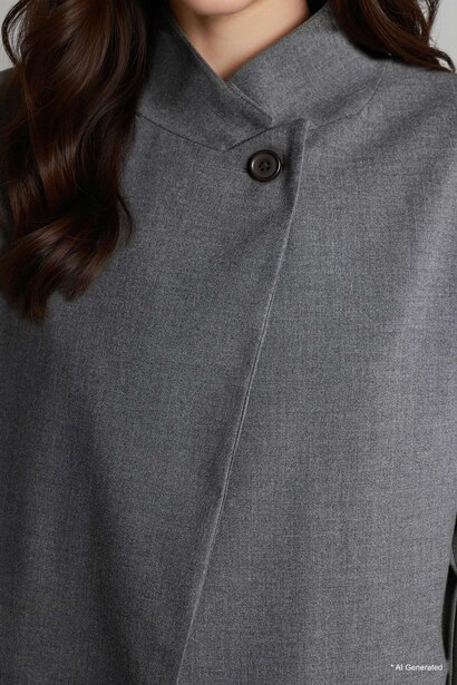 Regular Fıt Dik Yaka Blazer Ceket
