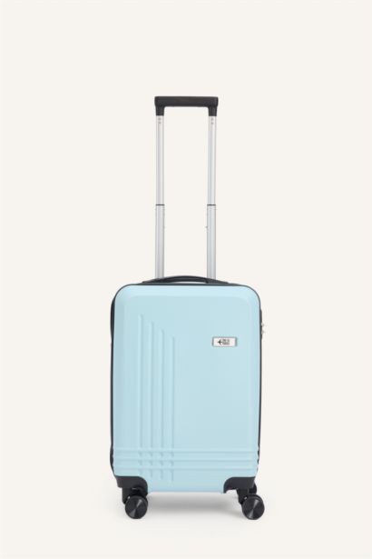 Unisex Sert Kapaklı Çekçekli Küçük Valiz