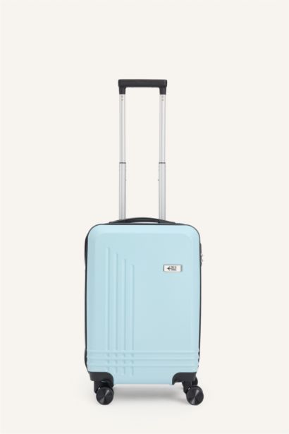 Unisex Sert Kapaklı Çekçekli Küçük Valiz