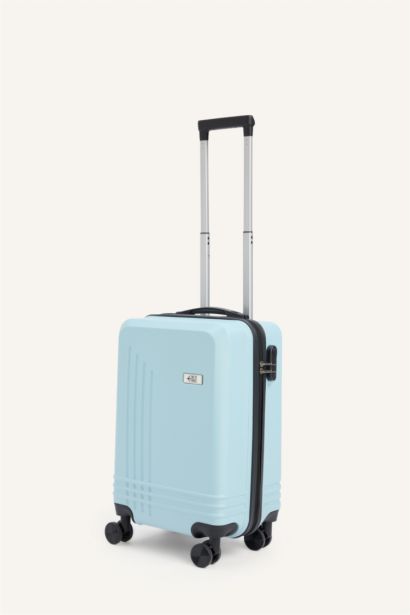 Unisex Sert Kapaklı Çekçekli Küçük Valiz