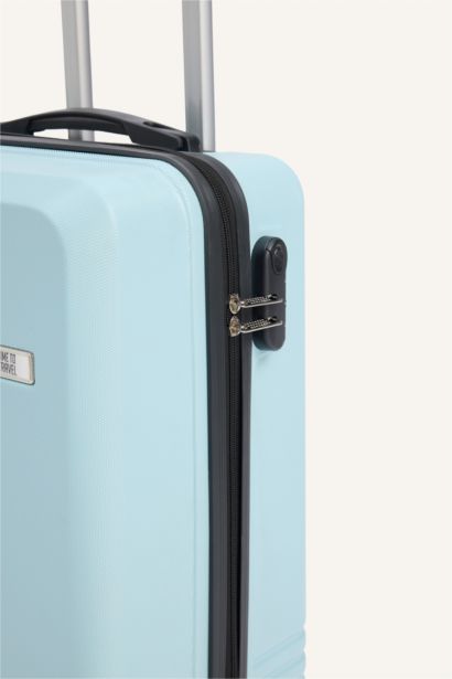 Unisex Sert Kapaklı Çekçekli Küçük Valiz