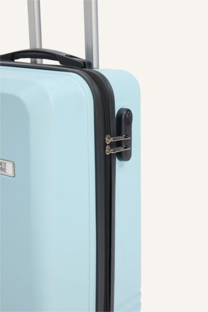 Unisex Sert Kapaklı Çekçekli Küçük Valiz