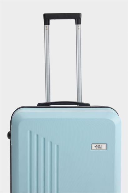 Unisex Sert Kapaklı Çekçekli Küçük Valiz