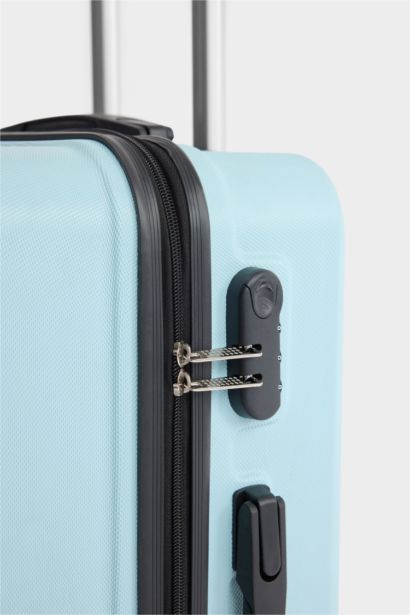 Unisex Sert Kapaklı Çekçekli Küçük Valiz