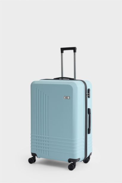 Unisex Sert Kapaklı Çekçekli Küçük Valiz