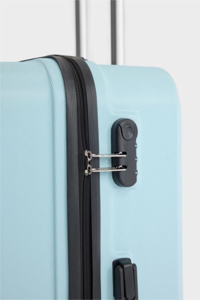 Unisex Sert Kapaklı Çekçekli Küçük Valiz