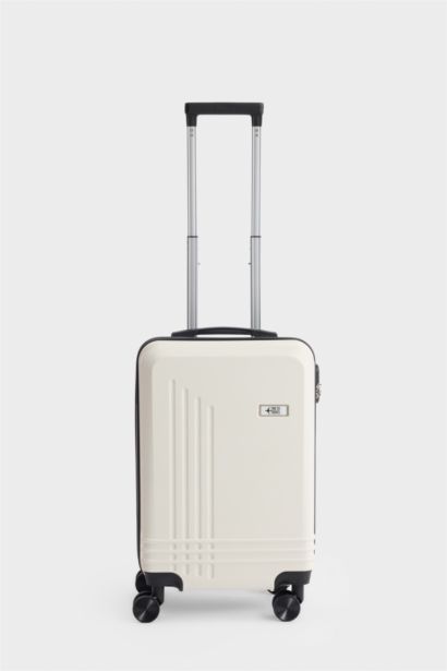 Unisex Sert Kapaklı Çekçekli Küçük Valiz