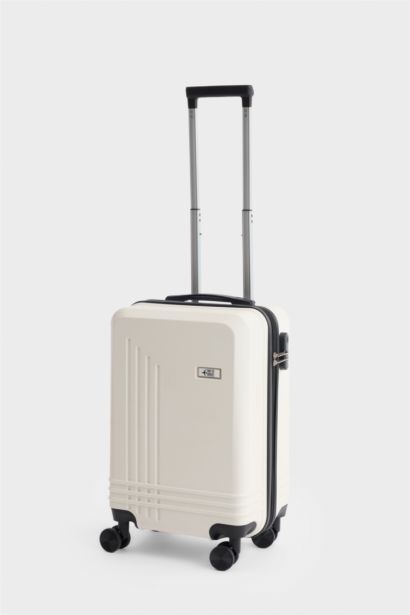 Unisex Sert Kapaklı Çekçekli Küçük Valiz