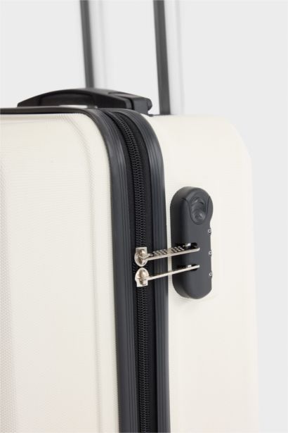 Unisex Sert Kapaklı Çekçekli Küçük Valiz