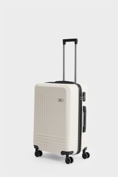 Unisex Sert Kapaklı Çekçekli Küçük Valiz