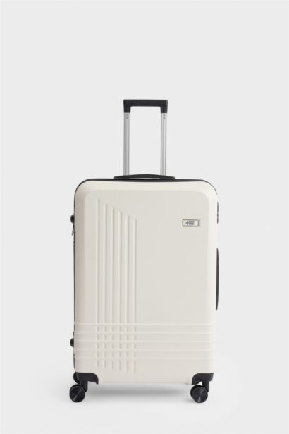 Unisex Sert Kapaklı Çekçekli Küçük Valiz