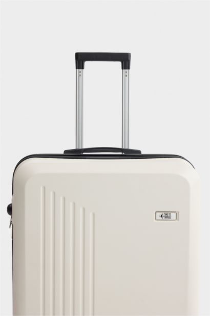 Unisex Sert Kapaklı Çekçekli Küçük Valiz