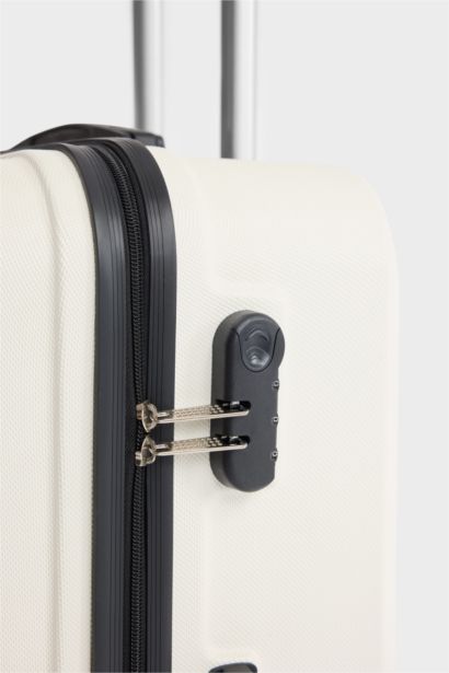 Unisex Sert Kapaklı Çekçekli Küçük Valiz