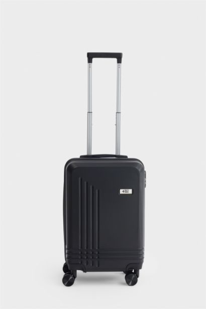 Unisex Sert Kapaklı Çekçekli Küçük Valiz