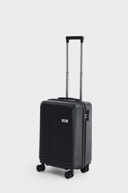 Unisex Sert Kapaklı Çekçekli Küçük Valiz