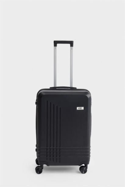 Unisex Sert Kapaklı Çekçekli Küçük Valiz