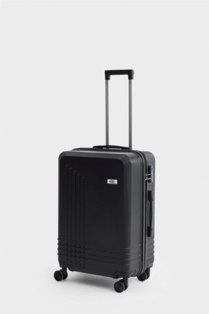 Unisex Sert Kapaklı Çekçekli Küçük Valiz