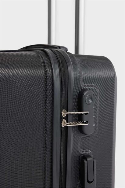 Unisex Sert Kapaklı Çekçekli Küçük Valiz