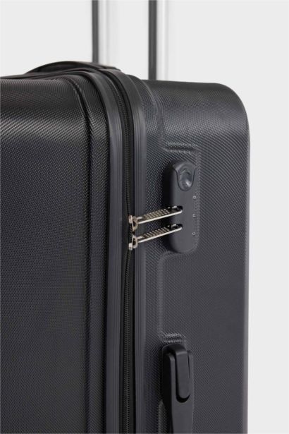 Unisex Sert Kapaklı Çekçekli Küçük Valiz