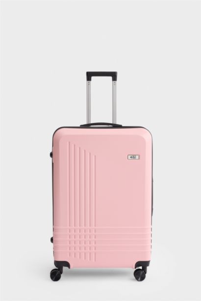 Unisex Sert Kapaklı Çekçekli Küçük Valiz