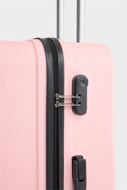 Unisex Sert Kapaklı Çekçekli Küçük Valiz