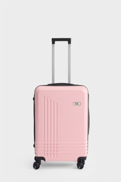 Unisex Sert Kapaklı Çekçekli Küçük Valiz