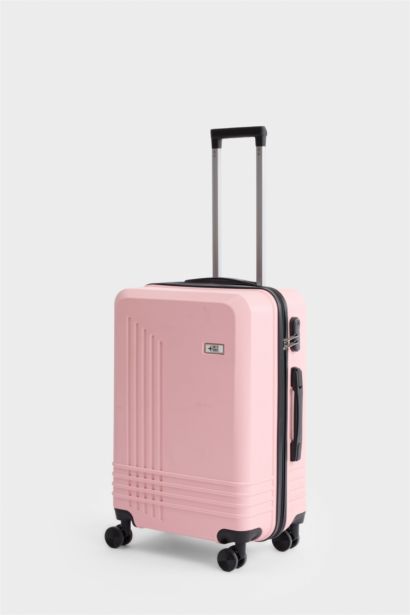 Unisex Sert Kapaklı Çekçekli Küçük Valiz