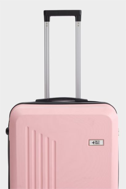 Unisex Sert Kapaklı Çekçekli Küçük Valiz