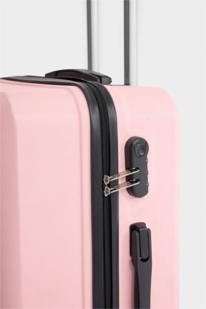 Unisex Sert Kapaklı Çekçekli Küçük Valiz