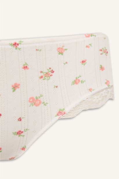 Woman Lace Detail Slip Panty