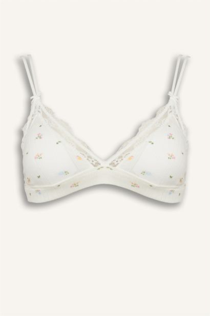 Dantel Detaylı Çıkarılabilir Pedli Balensiz Bralet