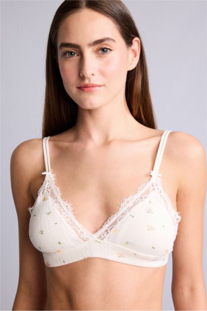 Lace Detail with Removable Pads Bra