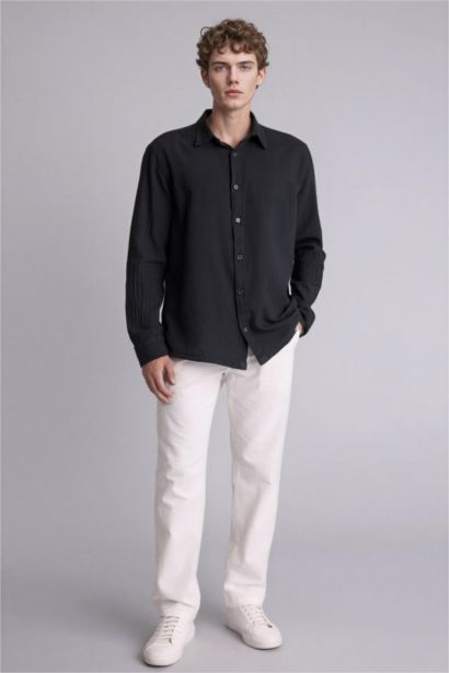 %100 Pamuk Uzun Kollu Gömlek