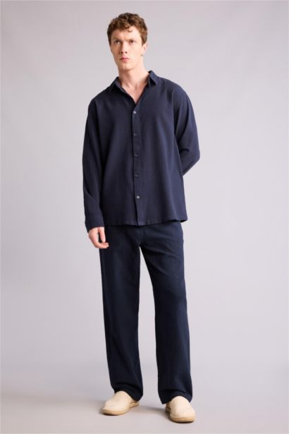 %100 Pamuk Uzun Kollu Gömlek