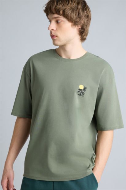 Boxy Fıt Baskılı Kısa Kollu Tişört