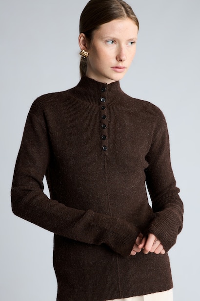 Pull à col semi-montant Coupe ajustée