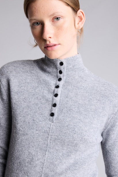 Pull à col semi-montant Coupe ajustée