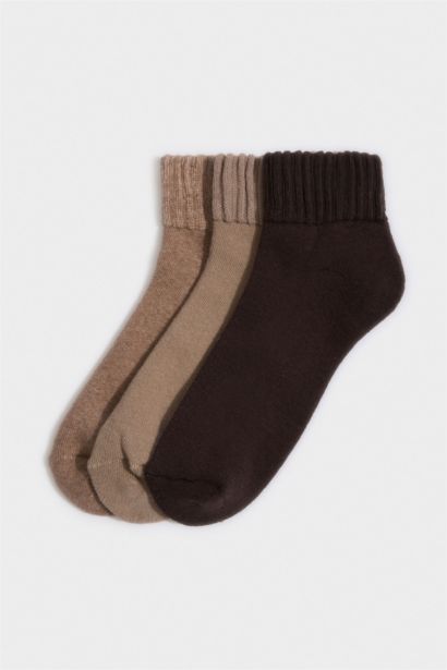 Kadın 3'lü Pamuklu Havlu Çorap