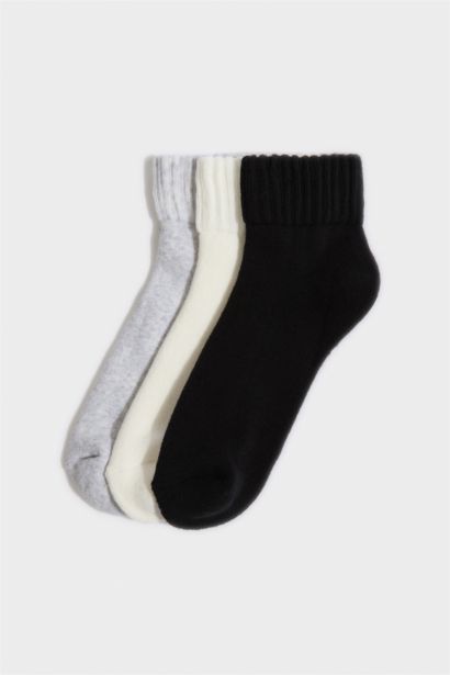 Kadın 3'lü Pamuklu Havlu Çorap