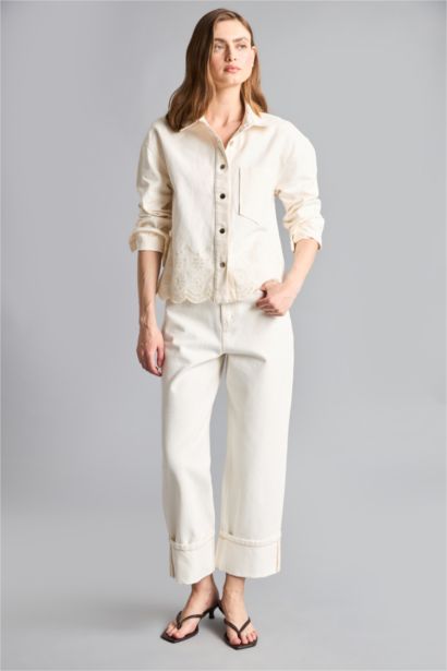 Regular Fıt Gömlek Yaka Gabardin Blazer Ceket