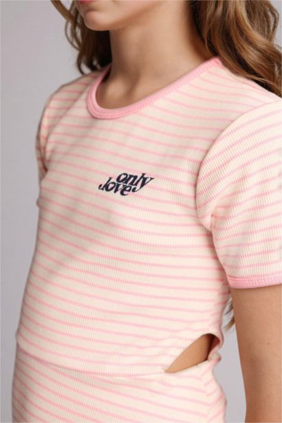 فستان بناتي قطن قصة عادية