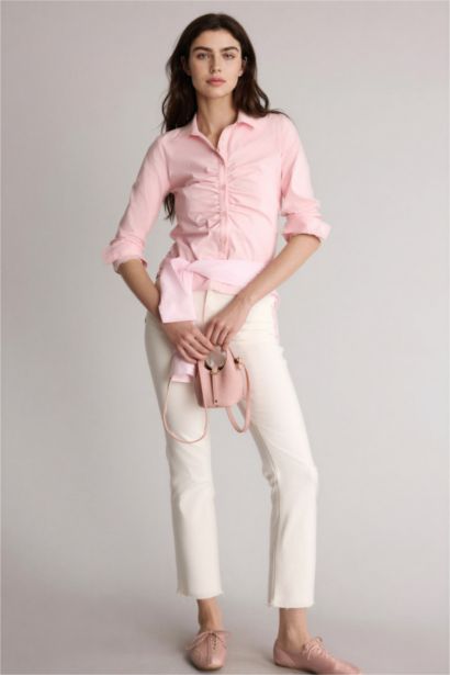 Crop Flare Fıt Normal Bel Gabardin Pantolon