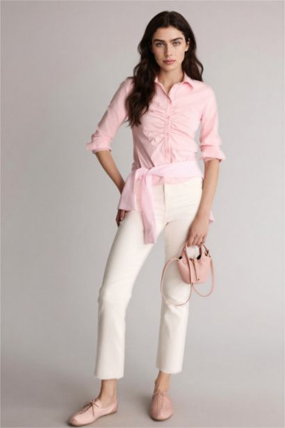 Crop Flare Fıt Normal Bel Gabardin Pantolon