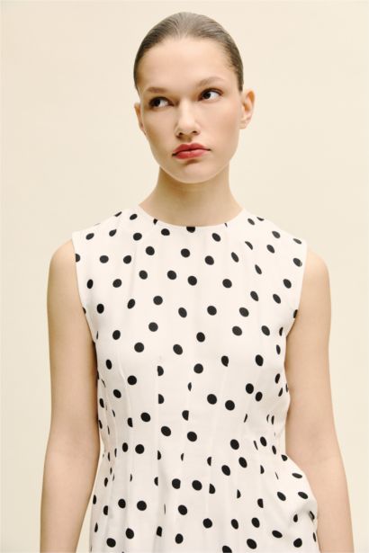 Fıtted Puantiyeli Belmando Bluz