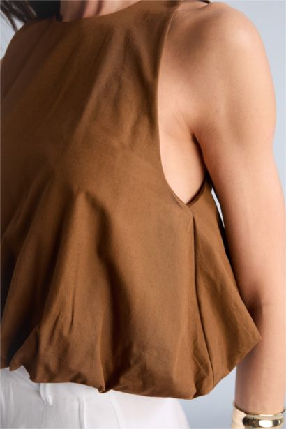 Balloon Fit Poplin Bluz